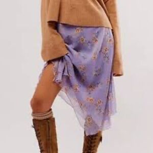 Free People Asymmetrical Garden Party Floral Skirt size Small